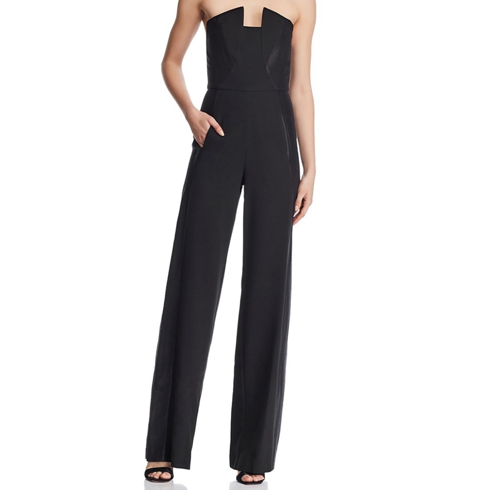 Black Halo Lena Strapless Jumpsuit
